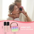 Mini Karaoke Machine with 2 Wireless Microphones Portable Mini Karaoke Machine for Kids for Christmas Party Gift