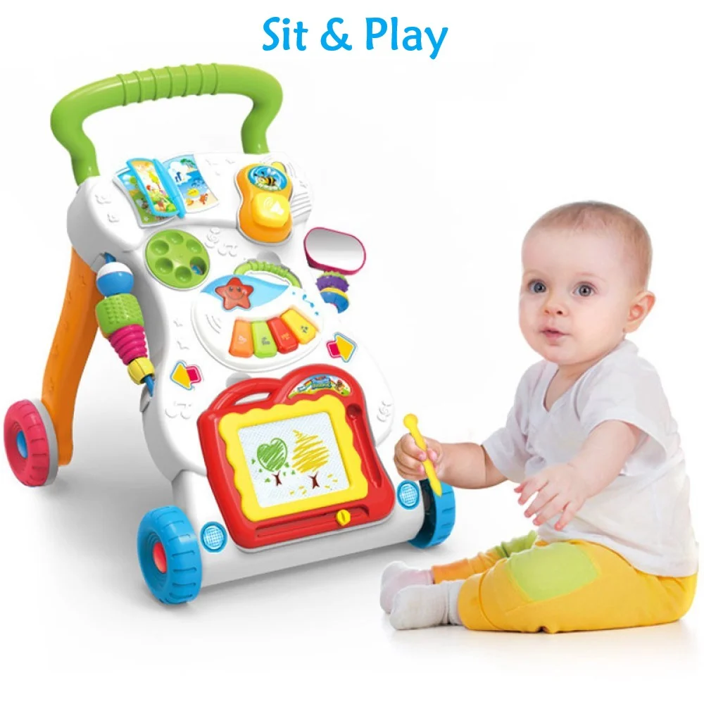 Swfoer Baby Walker, Walker and Push Toy Activity Walker for Baby Educational Toy for 6-12 Months