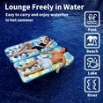 Swfoer 2 Piece Float Set Lounger Inflatable Pool Floats, 72×32in Adult Inflatable Lounge Raft Beach Pool