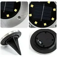 Swfoer Solar Ground Lights Solar Garden Lights 8 Pack Waterproof LED Disk Lights for Pathway, Yard, Patio and Walkway, White