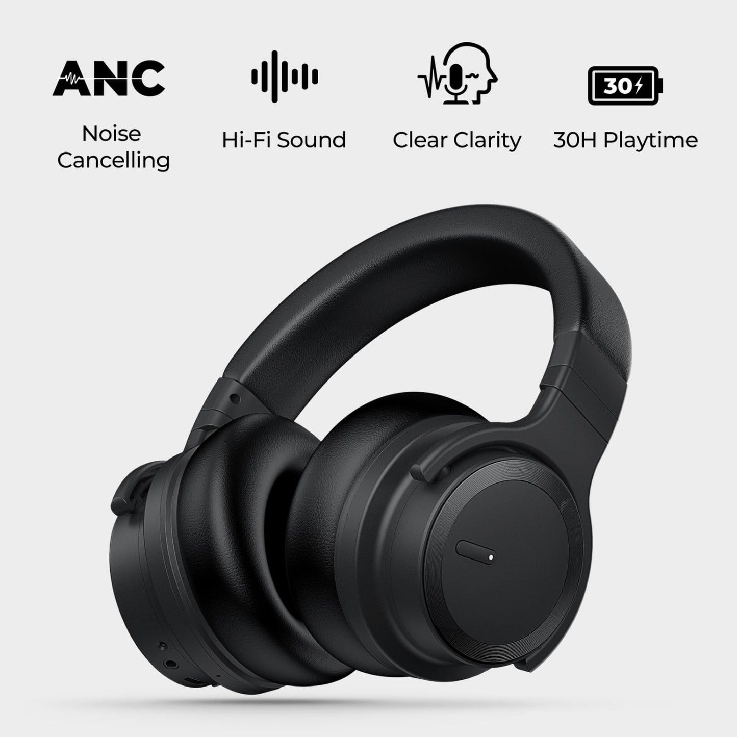 Bluetooth Headphones Noise Cancelling Headphones Wireless & Wired over Ear with Microphone for TV PC