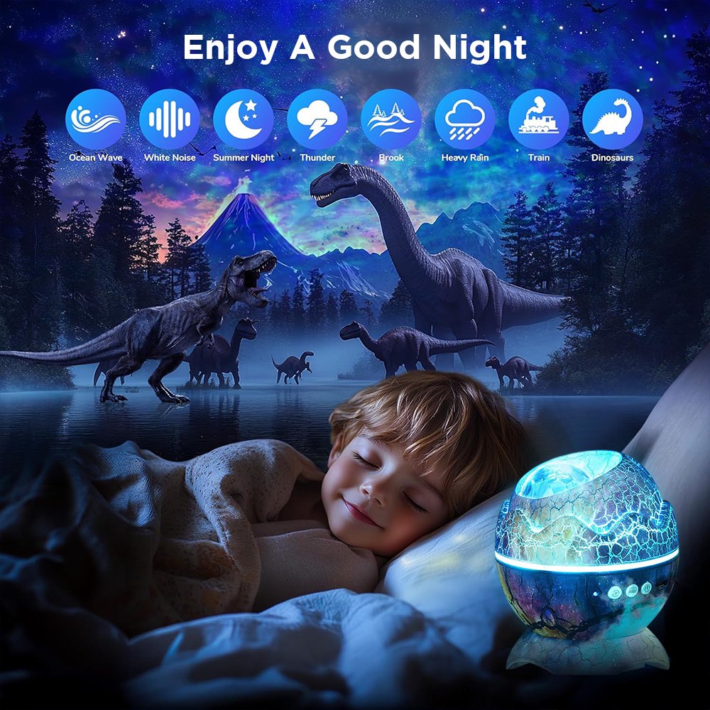 Galaxy Projector Star Projector Night Lights with White Noise for Room Bluetooth Multiple Colors Dynamic Projections