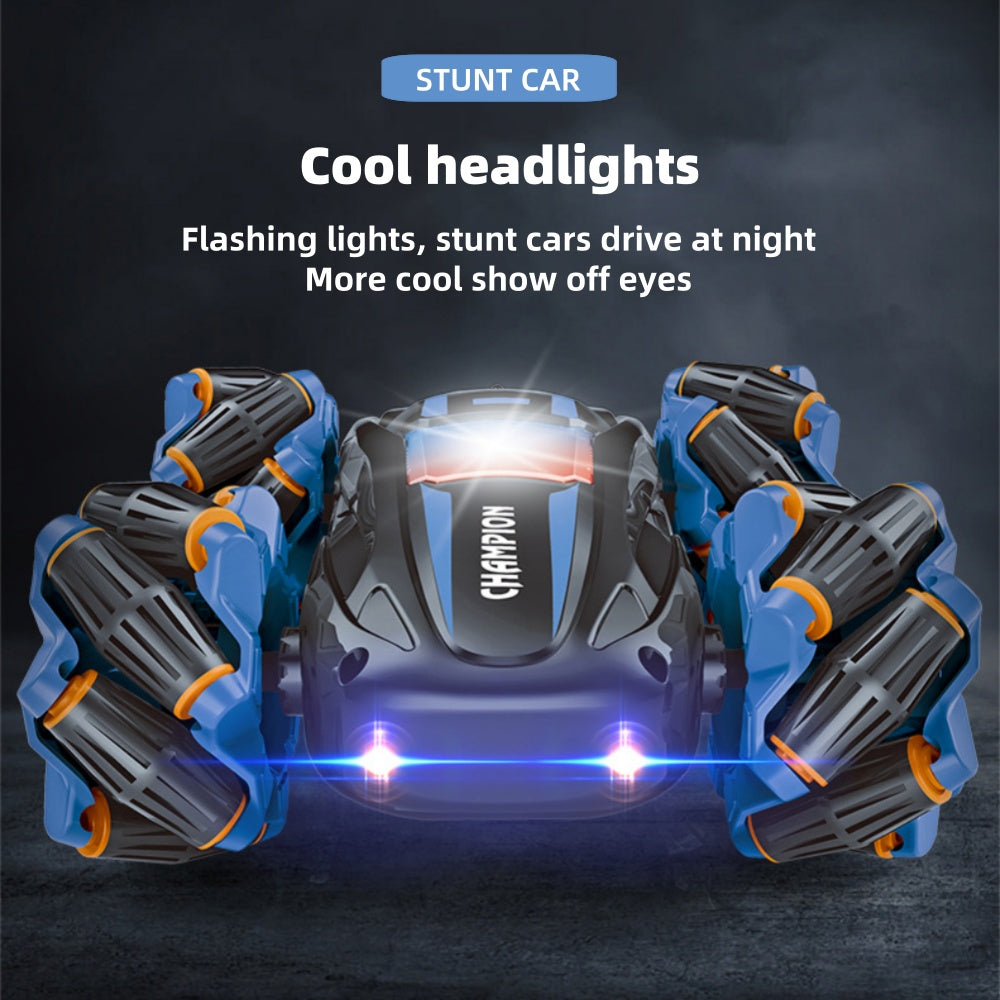 RC Stunt Car, 360° Spins Remote Control Car, 4WD RC Car with Lights Toy Gift for Boys Girls Kids