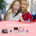 Mini Karaoke Machine with 2 Wireless Microphones Portable Mini Karaoke Machine for Kids for Christmas Party Gift