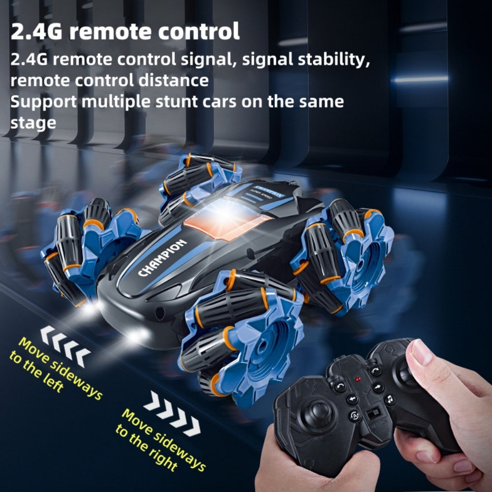 RC Stunt Car, 360° Spins Remote Control Car, 4WD RC Car with Lights Toy Gift for Boys Girls Kids