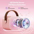 Mini Karaoke Machine with 2 Wireless Microphones Portable Mini Karaoke Machine for Kids for Christmas Party Gift