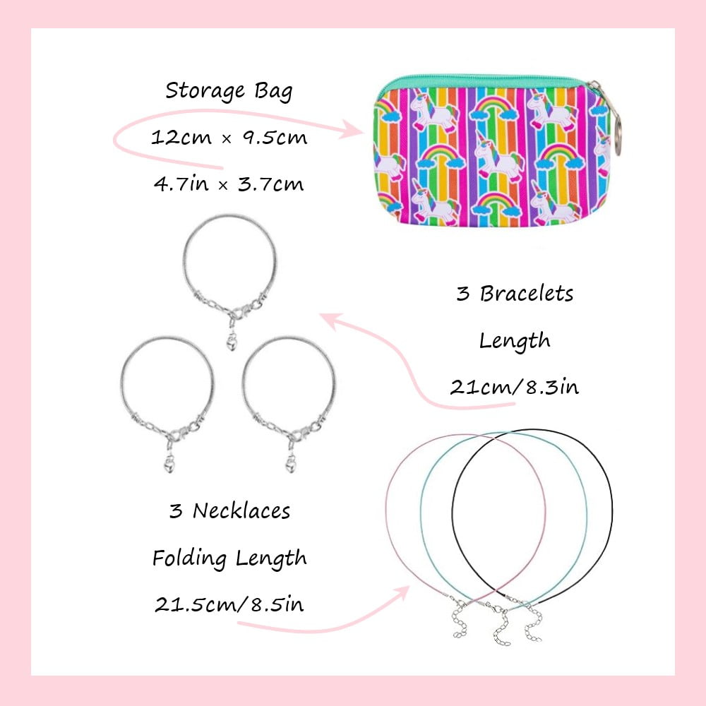 SwFoer 66 Pcs Charm Bracelet Making Kit, DIY Jewelry Making Kits Crafts Gifts Set for Girls