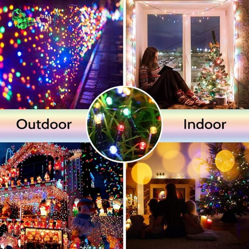 200 LED Solar String Lights for Outside, 75ft 8 Modes Solar Christmas Lights