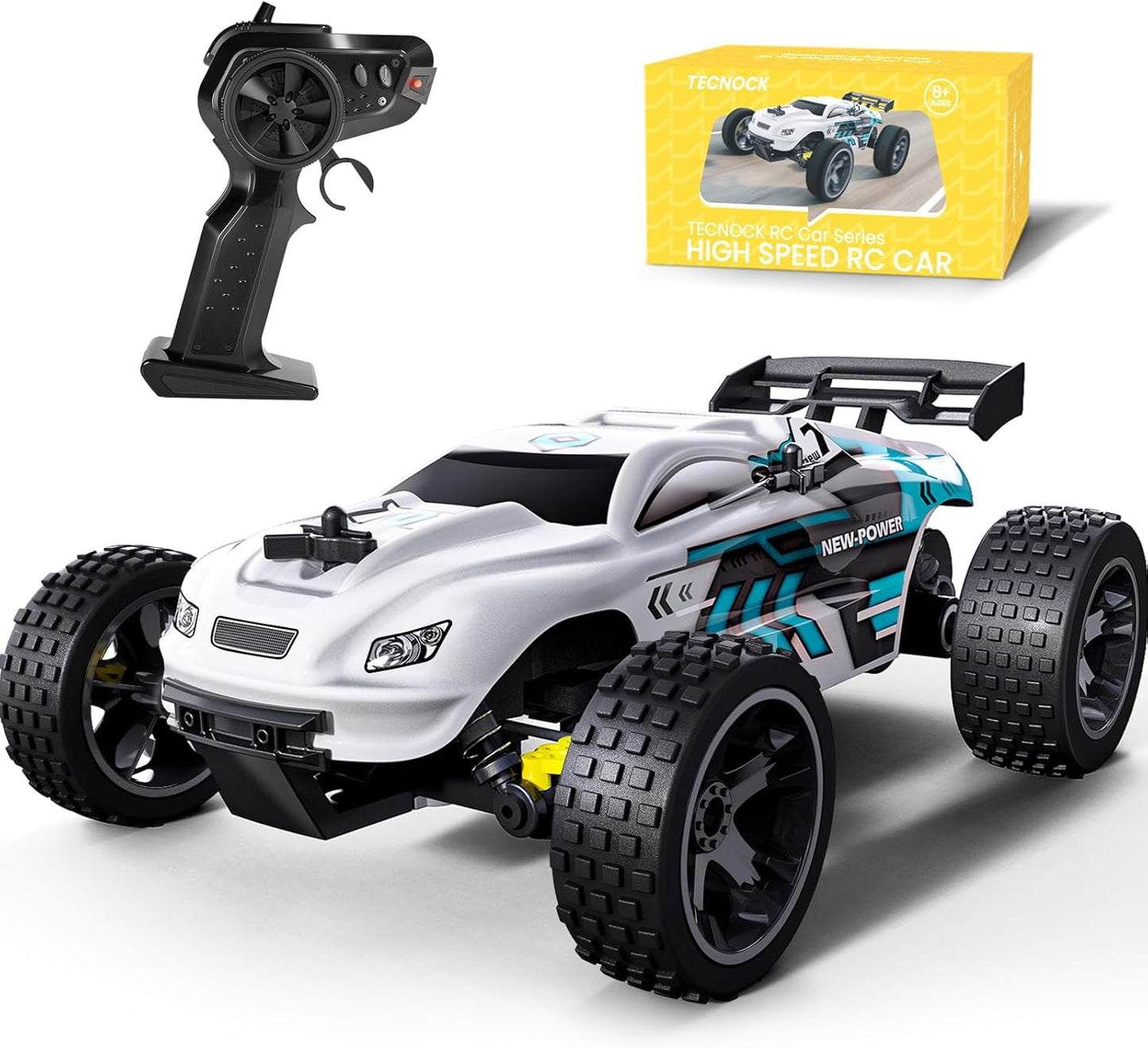 RC Cars Remote Control Car for Kids, 1:18 Scale 20 KM/H 2WD Offroad Buggy, 2.4GHz RC Racing Car with USB-C Easy Charging & 50 Mins Playtime, Toys Gifts for Boys & Girls