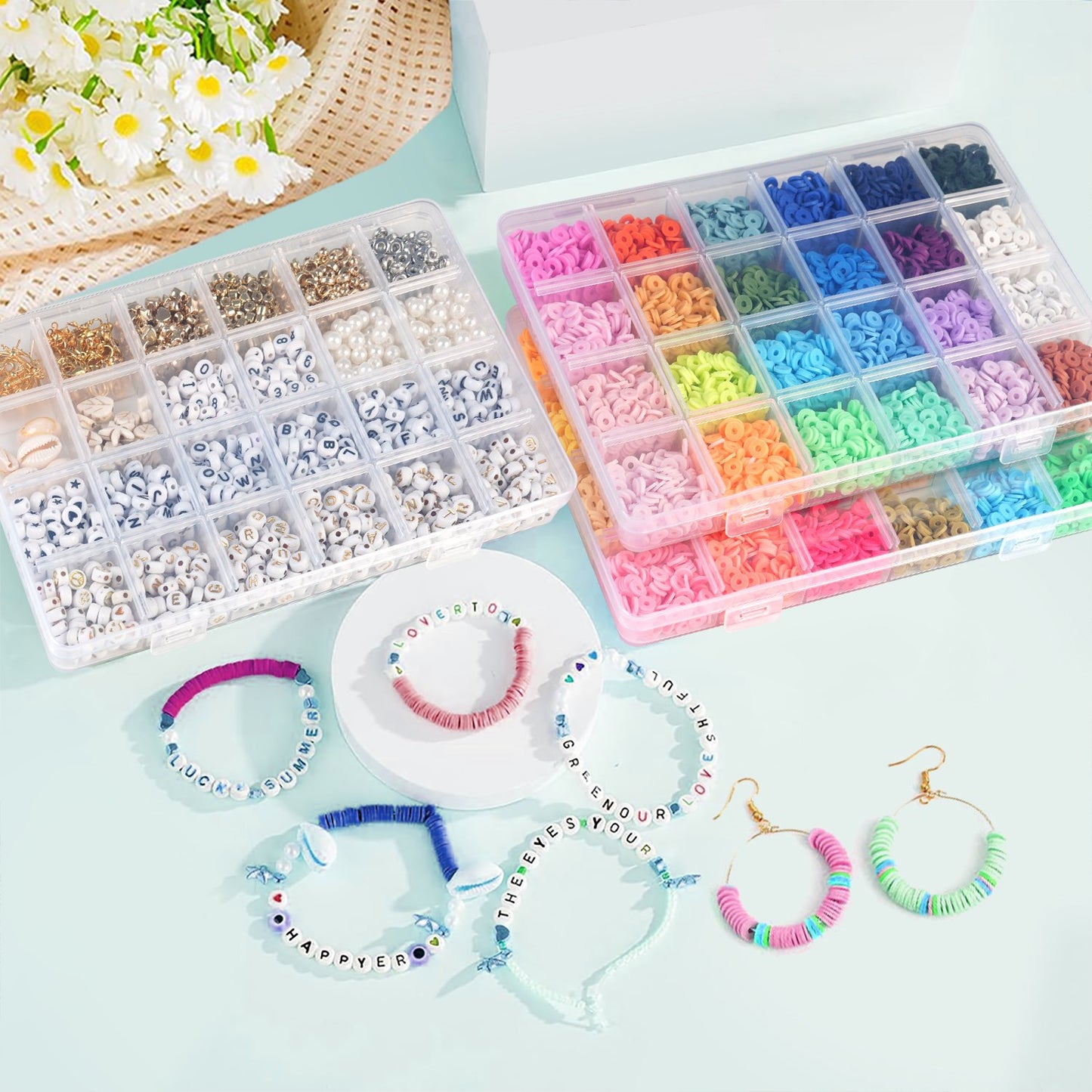 Bracelet Making Kit, 14,000Pcs 48 Colors Bracelet Making Kit ,Crafts Gift for Kids Adults, Jewelry Making Supplies