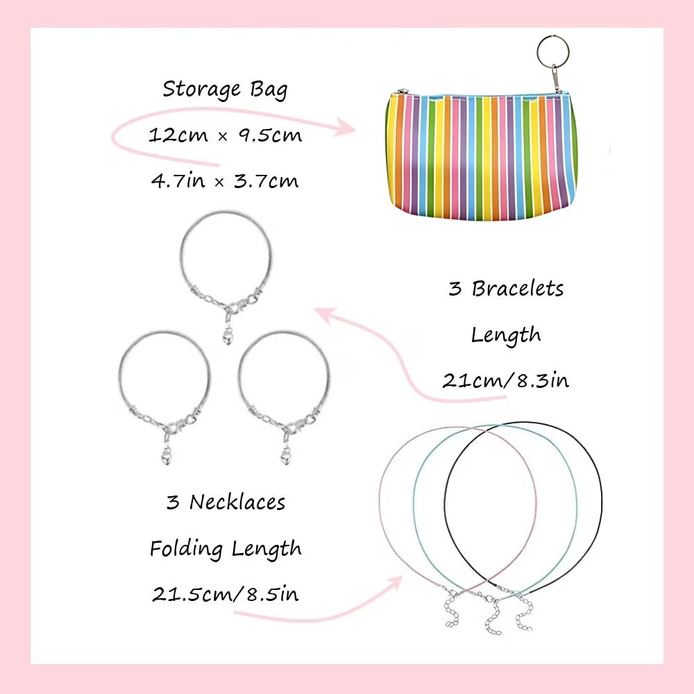 SwFoer 66 Pcs Charm Bracelet Making Kit, DIY Jewelry Making Kits Crafts Gifts Set for Girls