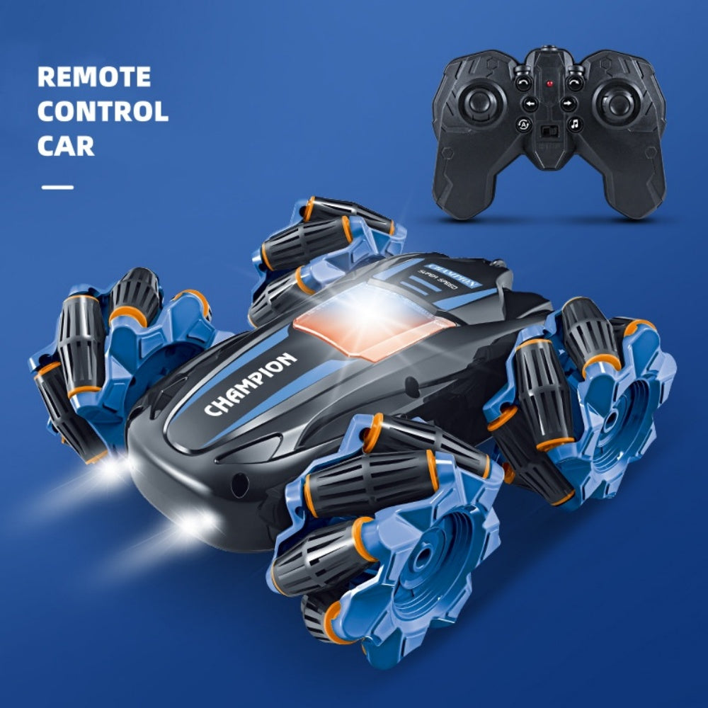 RC Stunt Car, 360° Spins Remote Control Car, 4WD RC Car with Lights Toy Gift for Boys Girls Kids