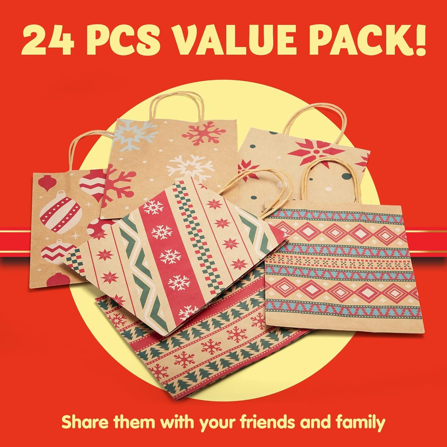 Christmas Kraft Gift Bags