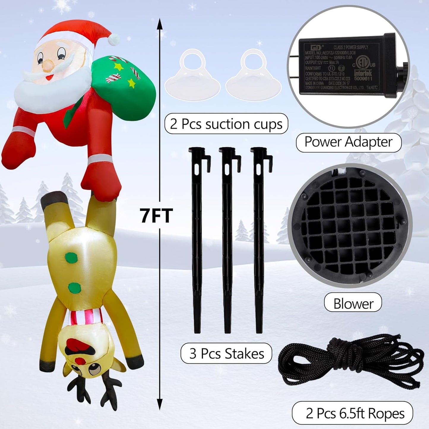 7FT Inflatable Santa Claus