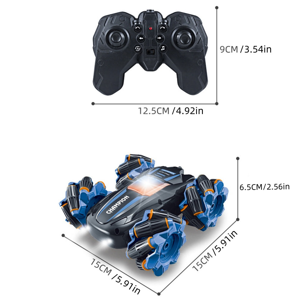 RC Stunt Car, 360° Spins Remote Control Car, 4WD RC Car with Lights Toy Gift for Boys Girls Kids