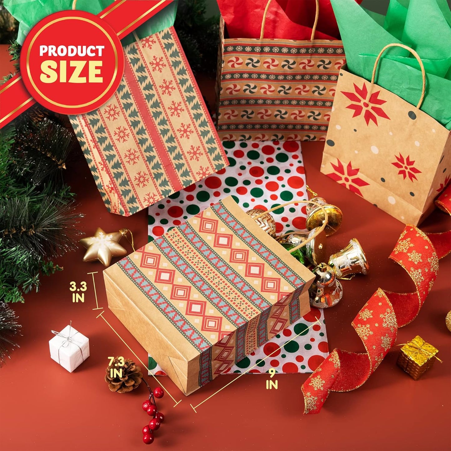 Christmas Kraft Gift Bags