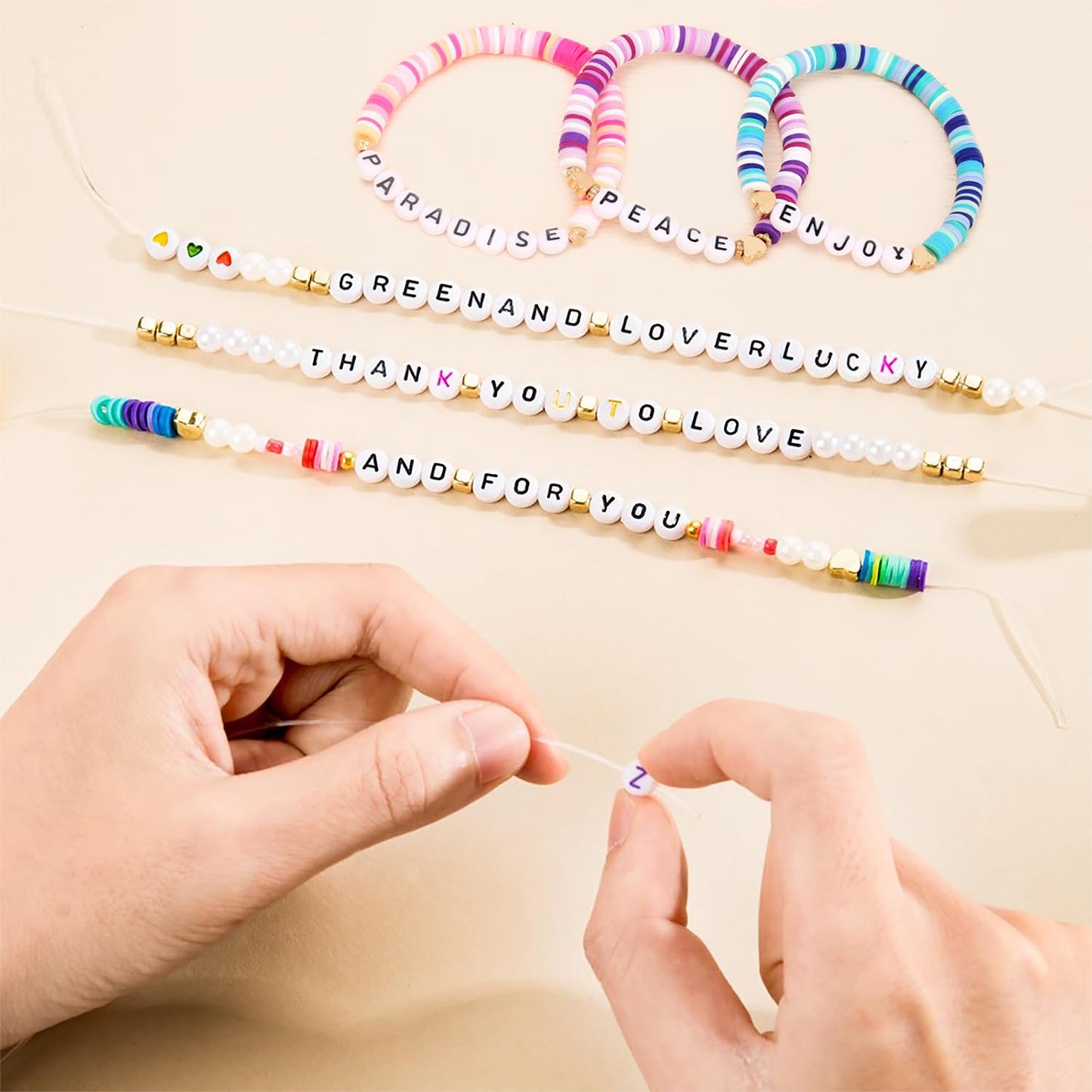 Bracelet Making Kit, 14,000Pcs 48 Colors Bracelet Making Kit ,Crafts Gift for Kids Adults, Jewelry Making Supplies