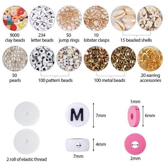 Bracelet Making Kit, 14,000Pcs 48 Colors Bracelet Making Kit ,Crafts Gift for Kids Adults, Jewelry Making Supplies