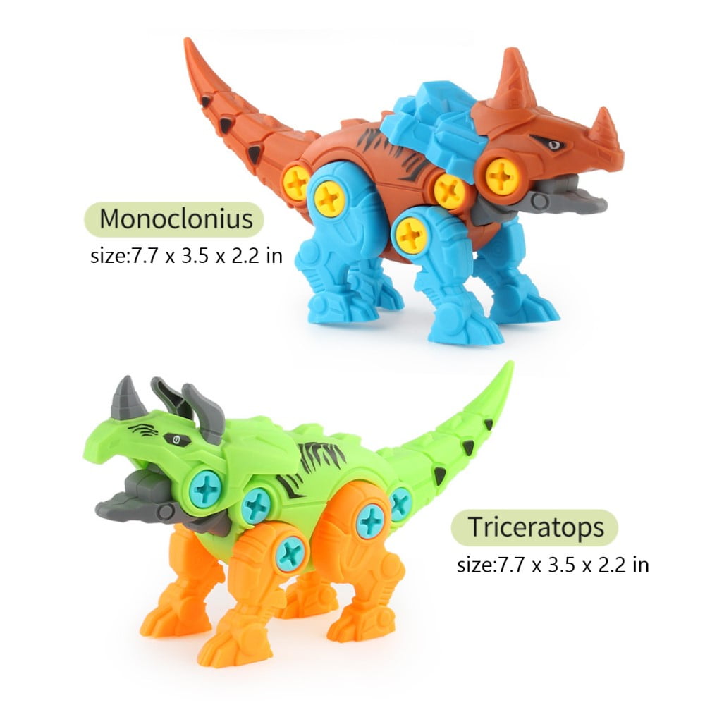 Dinosaur Toys Take Apart Stem Building Construction Toys with Electric Drill Gift for Boys Girls 4-8 Year Old