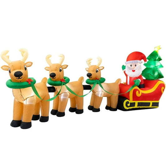 12FT Santa Claus and Deer