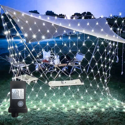 LED Christmas Net Lights,12ft x 5ft 360 LED 8 Modes Bush Mesh Lights Connectable,with Timer Waterproof for Christmas Indoor Outdoor Holiday Lighting Decorations, White