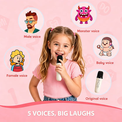 Mini Karaoke Machine with 2 Wireless Microphones Portable Mini Karaoke Machine for Kids for Christmas Party Gift