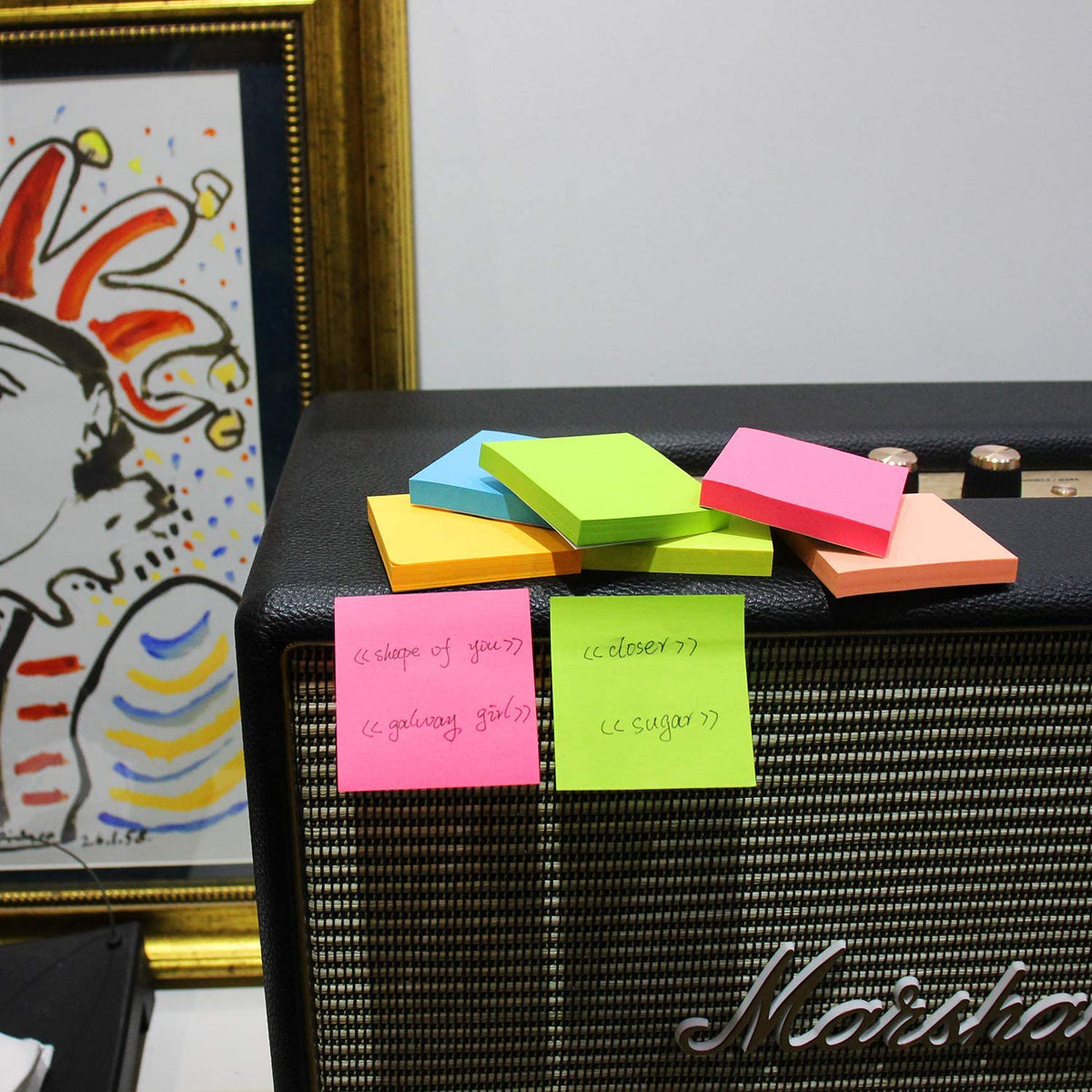 Sticky Notes 3x3in, Sticky Pads Bulk Self-Stick Note Pads, 8 Pads Posted Notes Bright Colorful 100 Pad