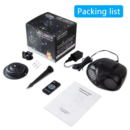 Uncahome Christmas Snowflake Light Projector Remote Control Timer Waterproof LED Snowfall Landscape Light for Xmas Holiday Party