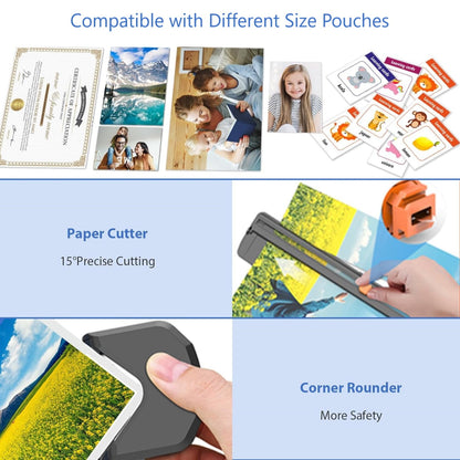 Laminator, A4 Laminator Machine, 9 inch Laminator Hot & Cold Thermal Laminator For Home Office School Business Use With Paper Trimmer and Corner Rounder