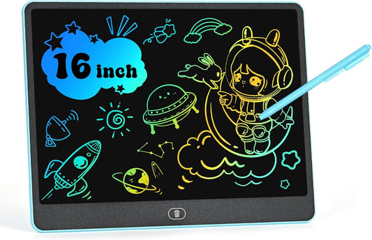 LCD Writing Tablet for Kids, 16 Inch Colorful Doodle Board Drawing Tablets, Toddler Educational Learning Toys for 3 4 5 6 7 8 Year Old Boys Girls Birthday Christmas Gift