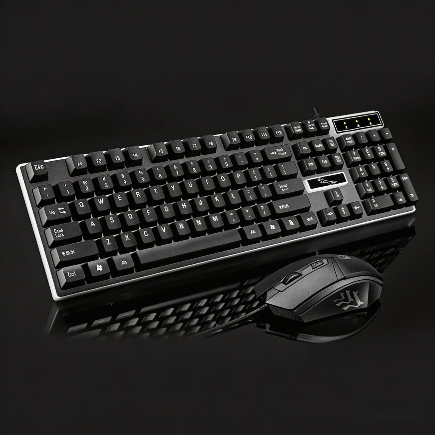 Gaming Keyboard and Mouse Combo, 104 Key Computer PC Gaming Keyboard for PC/Laptop (Black)