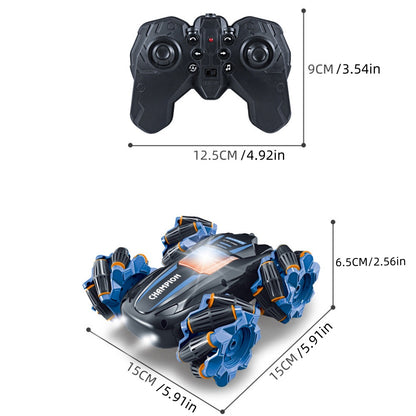 RC Stunt Car, 360° Spins Remote Control Car, 4WD RC Car with Lights Toy Gift for Boys Girls Kids