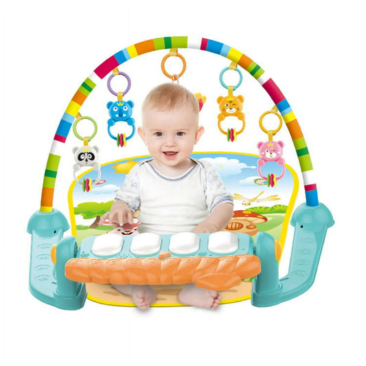 Cowin Baby Play Mat for Infant with Music and Mirror, Newborn Piano Activity Center Toys Gym Floor Playmat for Boys Girls