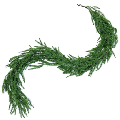 6 Ft Real Touch Christmas Garland Lifelike Cedar Garland Realistic Christmas Outdoor Indoor Decorations