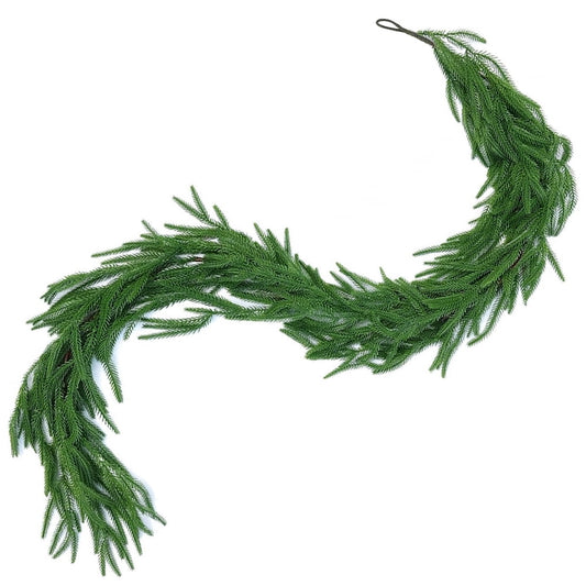 6 Ft Real Touch Christmas Garland Lifelike Cedar Garland Realistic Christmas Outdoor Indoor Decorations
