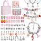 SwFoer 66 Pcs Charm Bracelet Making Kit, DIY Jewelry Making Kits Crafts Gifts Set for Girls