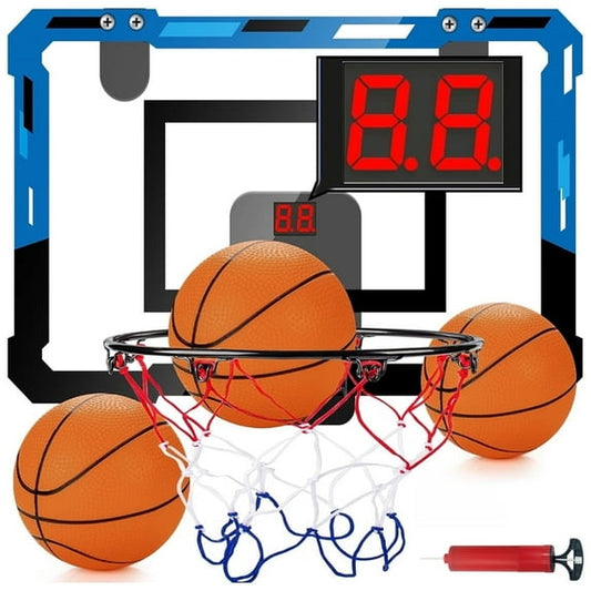 Indoor Basketball Hoop Basketball Hoop Indoor Automatic Scoring Electronic Scoreboard with 3 Balls Basketball Toy for Kids