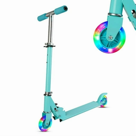 Kick Scooters Adjustable Height Handlebars Foldable with Light-up Wheels