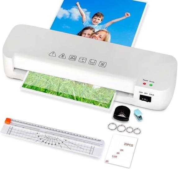 SwFoer Laminator, A4 Laminator Machine, 9 inch Laminator Hot & Cold Thermal Laminator For Home Office School Business Use With Paper Trimmer and Corner Rounder