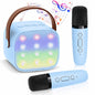 Mini Karaoke Machine with 2 Wireless Microphones Portable Mini Karaoke Machine for Kids for Christmas Party Gift