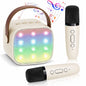 Mini Karaoke Machine with 2 Wireless Microphones Portable Mini Karaoke Machine for Kids for Christmas Party Gift
