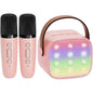 Mini Karaoke Machine with 2 Wireless Microphones Portable Mini Karaoke Machine for Kids for Christmas Party Gift