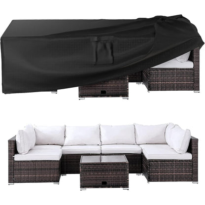 SwFoer Patio Furniture Covers Waterproof Outdoor Couch Sectional Sofa Set Cover 106in x 106in x 28in