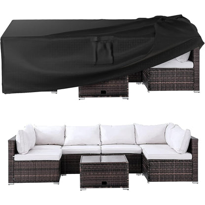 SwFoer Patio Furniture Covers Waterproof Outdoor Couch Sectional Sofa Set Cover 136in x 74in x 28in