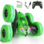 RC Cars, Remote Control Car 2.4Ghz Stunt Car with Double Sided 360 Flips, Rechargeable 4WD Off Road RC Car Toys for Kids (Green)