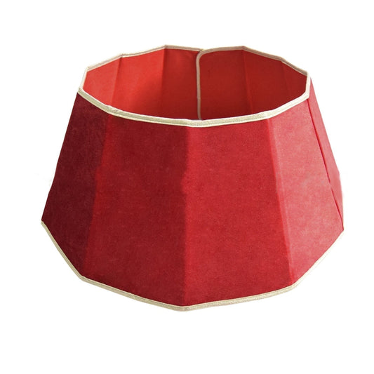 Uncahome Christmas Tree Collar, 26'' Red Xmas Tree Ring for Artificial Trees, Velvet Foldable Christmas Tree Skirt for Christmas Tree Decoration