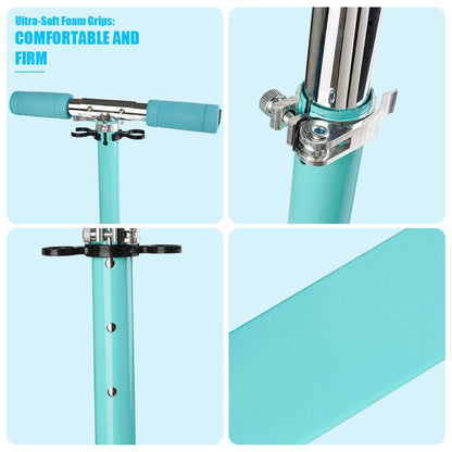 Kick Scooters Adjustable Height Handlebars Foldable with Light-up Wheels