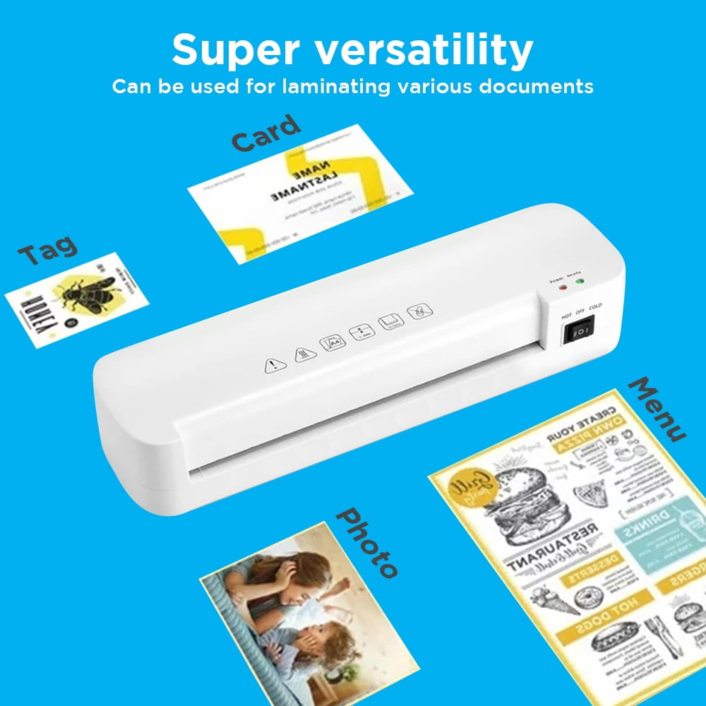 Laminator, A4 Laminator Machine, 9 inch Laminator Hot & Cold Thermal Laminator For Home Office School Business Use With Paper Trimmer and Corner Rounder