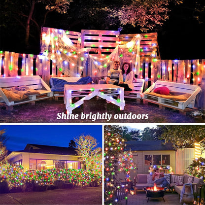 Fairy Lights 98FT 300LED 8 Modes ,IP67 Waterproof String Lights for Indoor Outdoor House Holiday Decoration