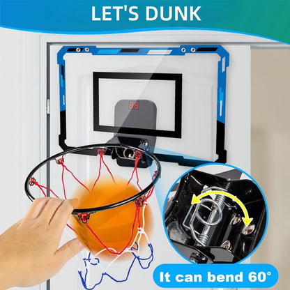 Indoor Basketball Hoop Basketball Hoop Indoor Automatic Scoring Electronic Scoreboard with 3 Balls Basketball Toy for Kids